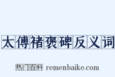 太傅褚褒碑反义词是什么意思的图片